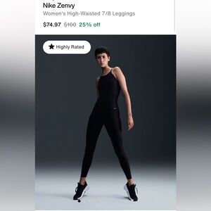 Nike Zenvy women’s high-waisted 7/8 leggings
